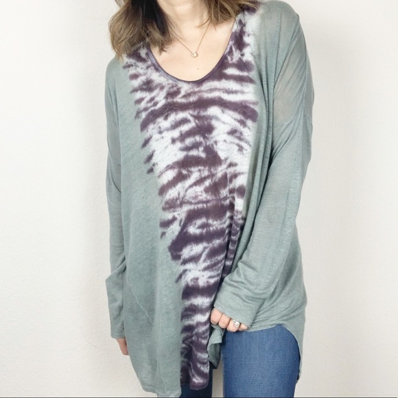 Johnny Was Pete & Greta Tie Dye Linen Pulse Top - Picture 2 of 8